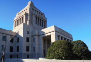 政治について話し合いの場である、国会議事堂