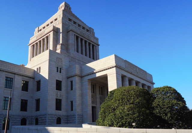 政治について話し合いの場である、国会議事堂