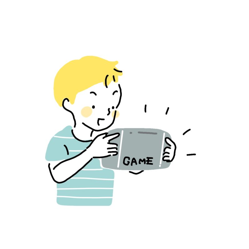ゲームをする子供